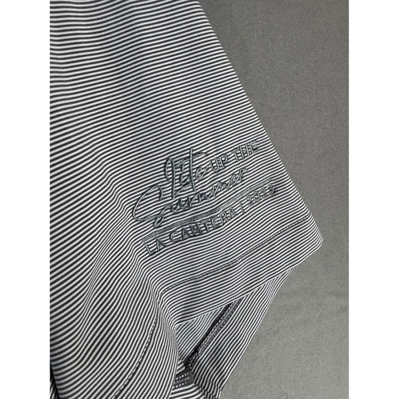 Peter Millar Summer Comfort Golf Polo Shirt Men's XXL Grey Stripe Short Sleeve - Picture 3 of 5